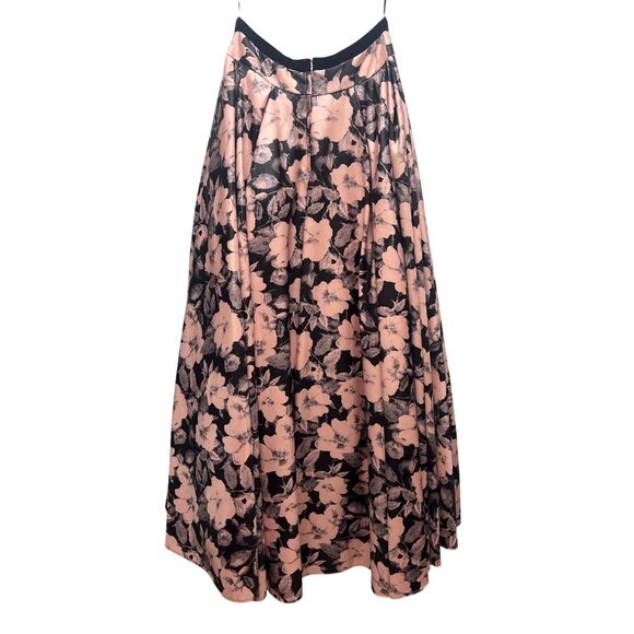 Alyce Paris Pink and Black Floral Formal Maxi Skirt - Picture 7 of 8